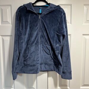 Patagonia Blue Fleece Zip-Up Hoodie